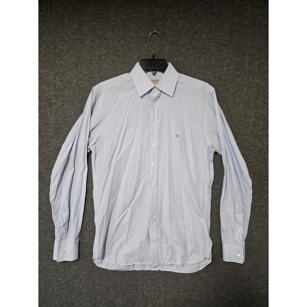 Burberry London Shirt Mens Small Striped Button Up Casual Pocket Preppy Academia